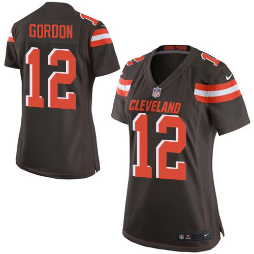 Women's Game Josh Gordon Nike Jersey Brown Home - #12 NFL Cleveland Browns